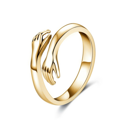 24K Gold Plated Hug Ring 💍 (Free Size)