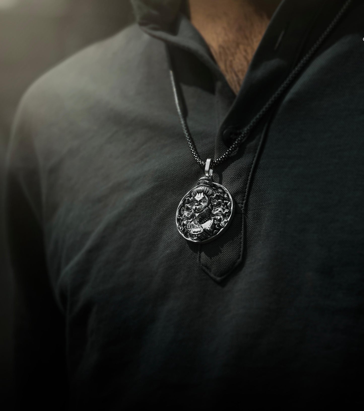 Men's Silver Chain with Hanuman Pendant - trusted by 27,431+ People